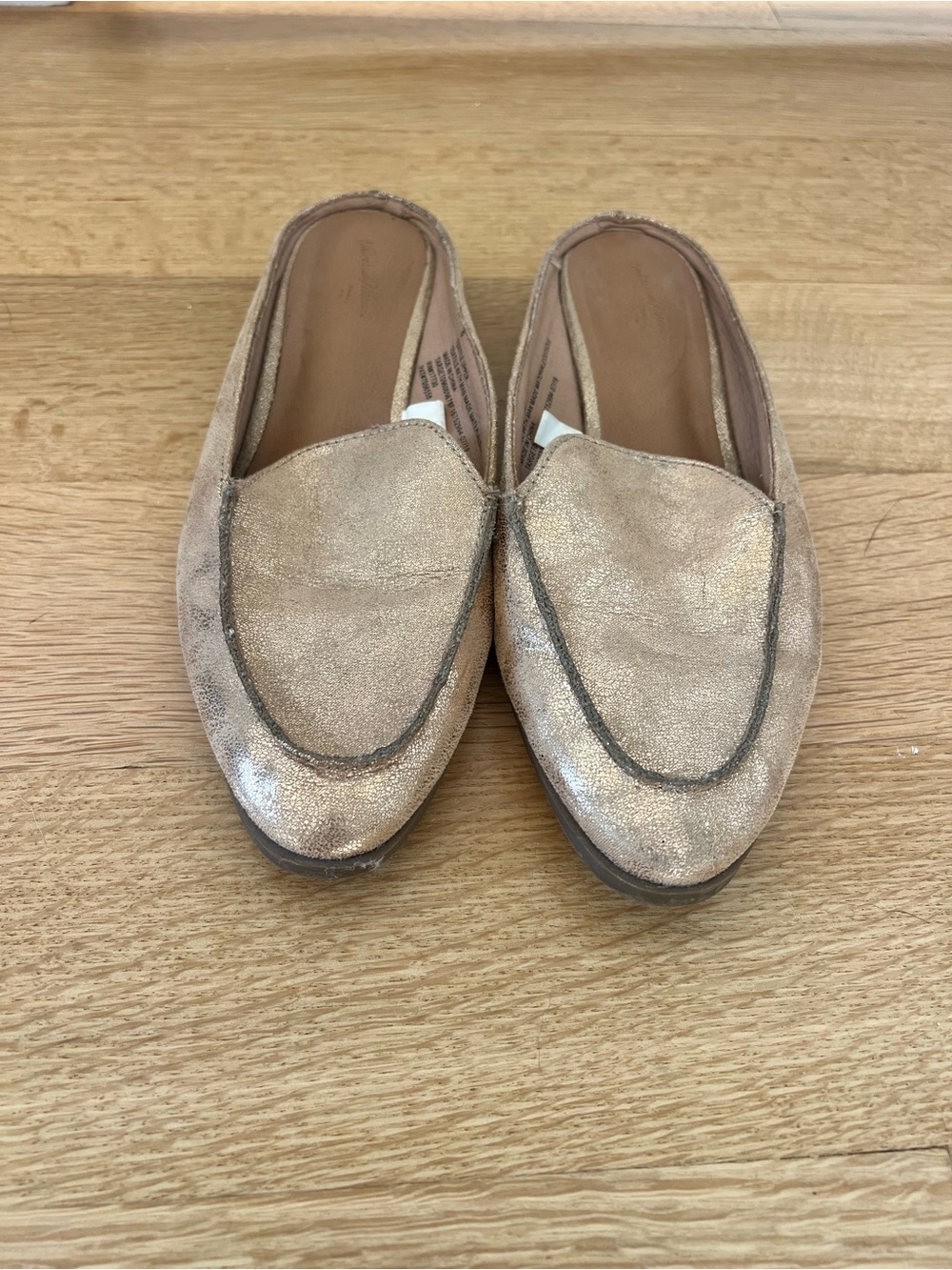 Universal Thread Metallic Rose Gold Slip-On Mules
